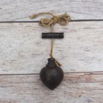 Handcrafted Vintage Iron Plumb Bob with Hanging String for Masonry, Carpentry, Surveying, and Construction