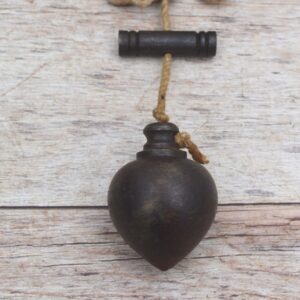 Handcrafted Vintage Iron Plumb Bob with Hanging String for Masonry, Carpentry, Surveying, and Construction