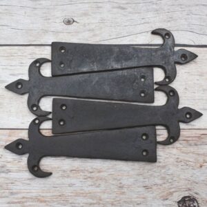 vintage strap hinges, fleur de lis hinges, decorative iron hinges, rustic door hinges, barn door hinges, gate hinges, antique style hinges, farmhouse hardware, vintage door hardware, decorative strap hinge, rustic cabinet hinges, iron door hardware, shed door hinges, furniture hinges, restoration hardware, cottage door hardware, traditional door hinges