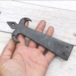 Vintage Fleur de Lis Strap Hinges Rustic Iron Decorative Door, Gate & Cabinet Hinges 4 Pcs Lot - Image 7