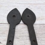 Vintage iron French Style gate door dummy hinges