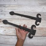 Vintage iron French Style gate door dummy hinges