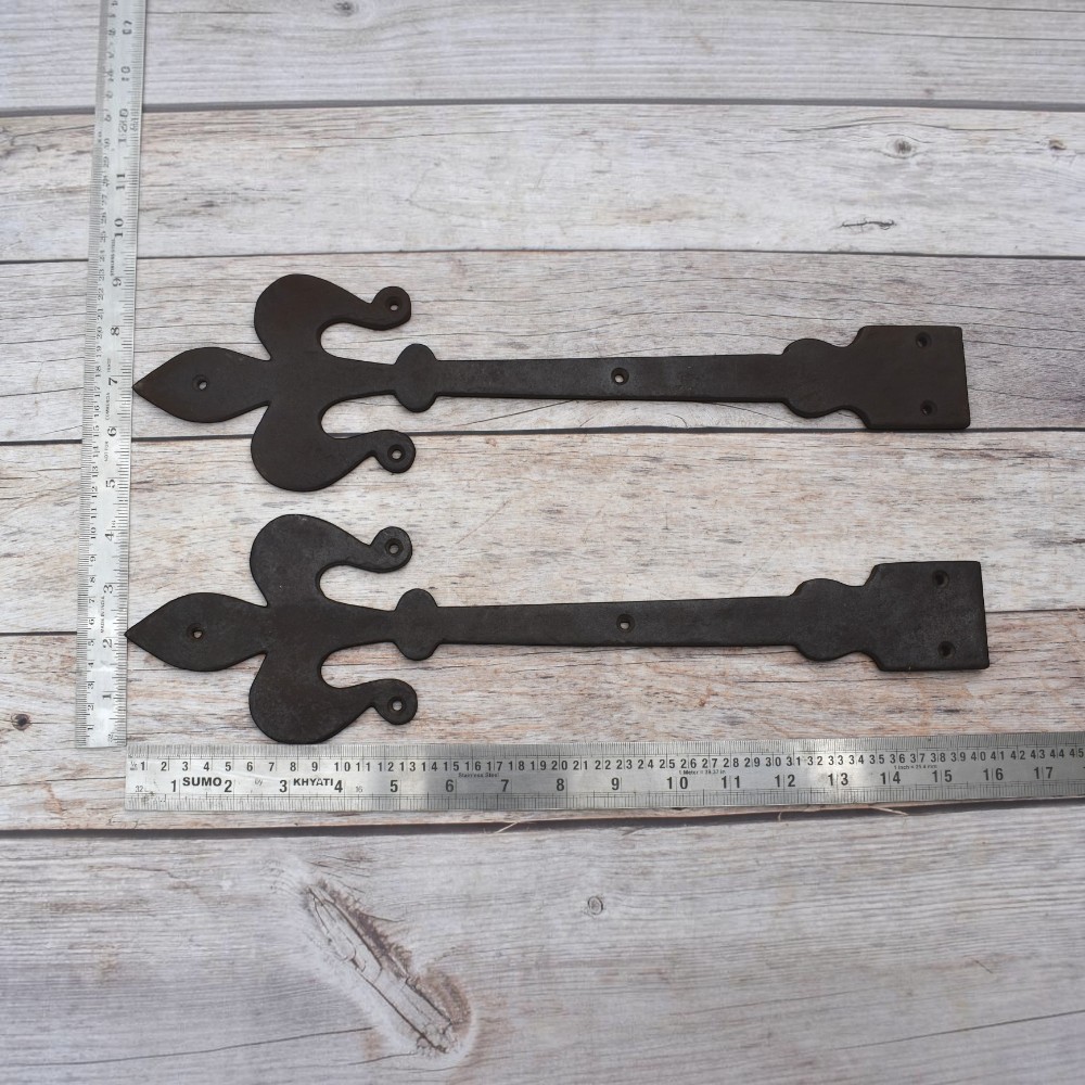Vintage iron French Style gate door dummy hinges