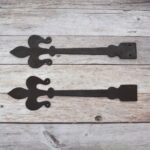 Vintage iron French Style gate door dummy hinges