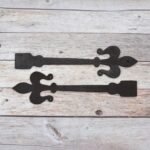 Vintage iron French Style gate door dummy hinges