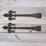 Vintage iron French Style gate door dummy hinges