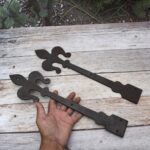 Vintage iron French Style gate door dummy hinges