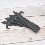 Vintage Fleur de Lis Strap Hinges – Rustic Iron Decorative Door, Gate & Cabinet Hinges 4 Pcs Lot - Image 7