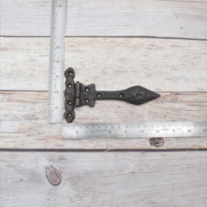 Vintage-Style Arrowhead Strap Hinges – Rustic Decorative Iron Door & Gate Hardware