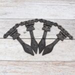 Vintage-Style Arrowhead Strap Hinges – Rustic Decorative Iron Door & Gate Hardware