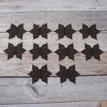 Set of 10 Antique Style Black Cast Iron Starburst Butterfly Hinges