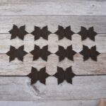 Set of 10 Antique Style Black Cast Iron Starburst Butterfly Hinges