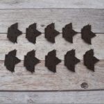 Set of 10 Antique Style Black Cast Iron Starburst Butterfly Hinges