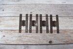 Set of 4 Antique Vintage H Hinges – Rustic Wrought Iron Cabinet & Cupboard Door Hinges – Flush Mount Furniture Hardware