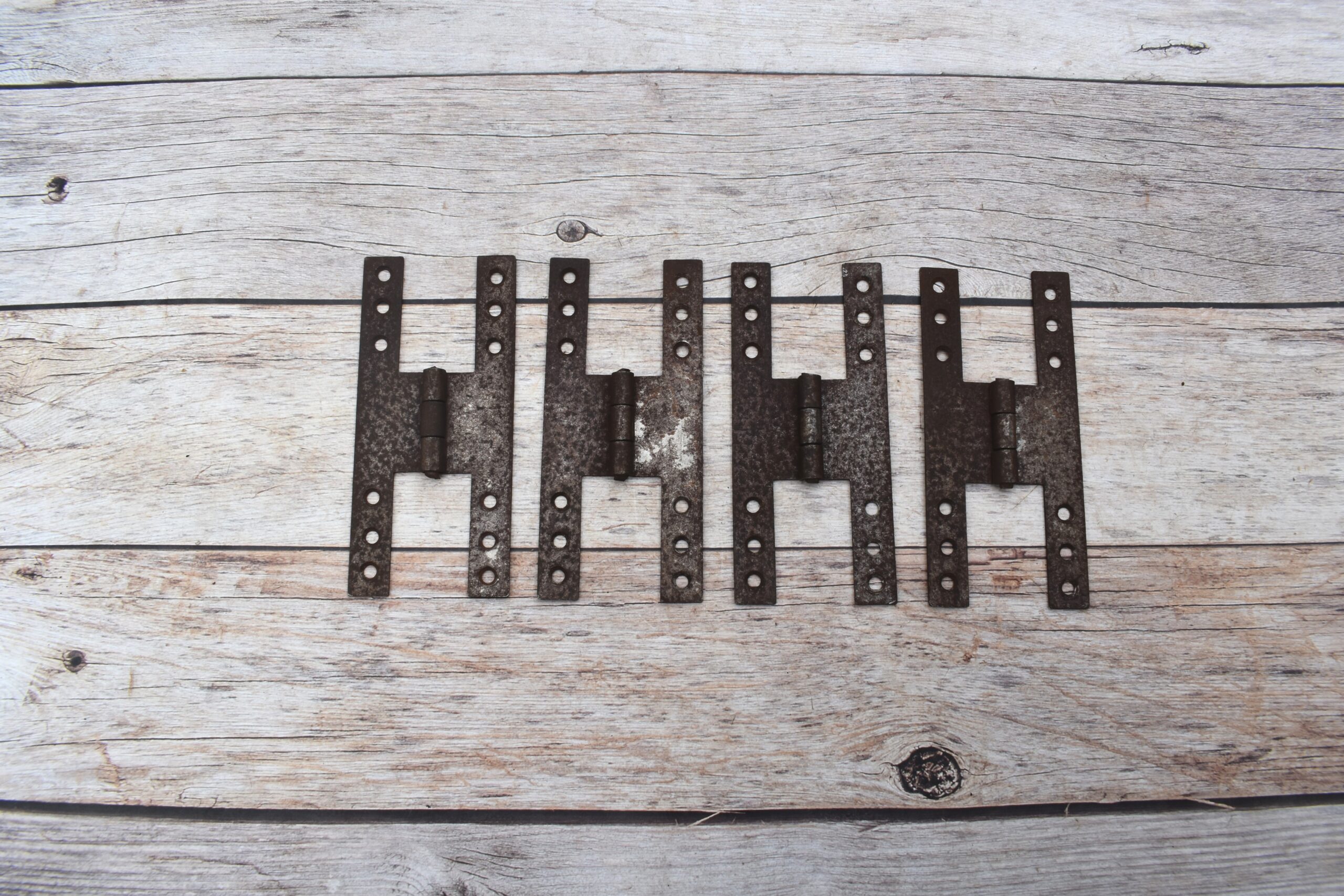 Set of 4 Antique Vintage H Hinges – Rustic Wrought Iron Cabinet & Cupboard Door Hinges – Flush Mount Furniture Hardware Set of 4 Antique Vintage H Hinges – Rustic Wrought Iron Cabinet & Cupboard Door Hinges – Flush Mount Furniture Hardware