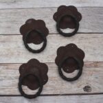 Set of 4 Hand-Forged Style Twisted Ring Pulls for Cabinets, Drawers & Doors