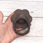 Set of 4 Hand-Forged Style Twisted Ring Pulls for Cabinets, Drawers & Doors