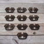 Set of 10 Antique Style Iron Batwing Drop Bail Drawer Pulls