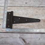Pair of Antique Style Black Cast Iron T-Hinges