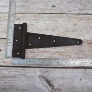 Pair of Antique Style Black Cast Iron T-Hinges