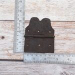 Set of 6 Antique Vintage Decorative Cabinet Hinges – Scalloped Butterfly Leaf Iron Hinges – Rustic Farmhouse Cupboard Hardware